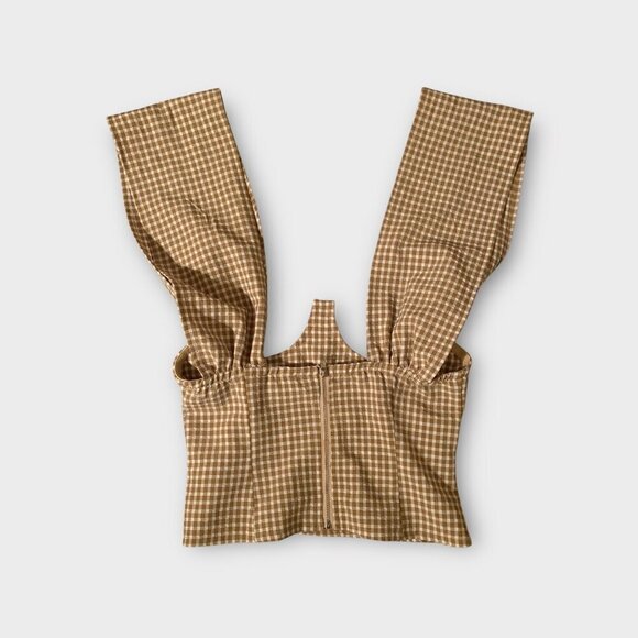 PrettyLittleThing Gingham Halter Corset Top - Picture 4 of 7